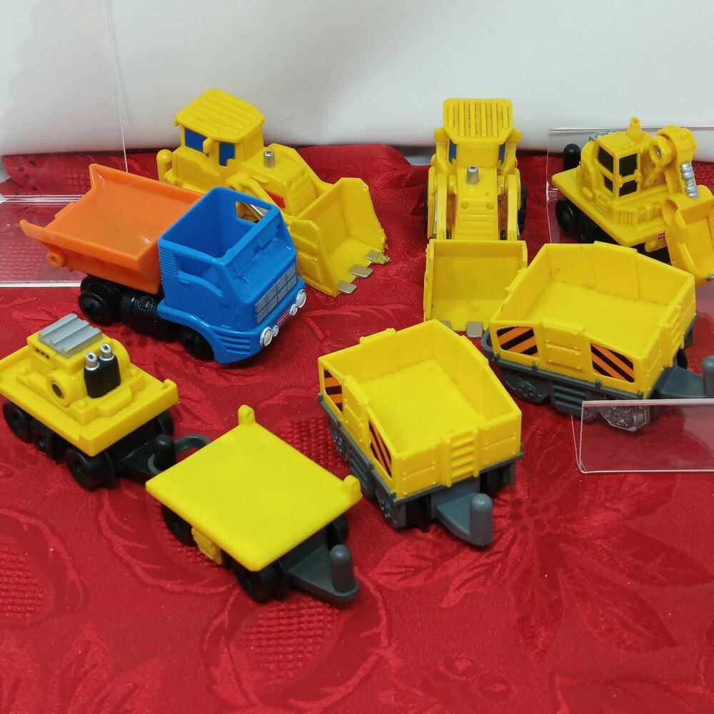 8X Fisher Price Geotrax Lot Heavy Equipment Trucks And Train Cars